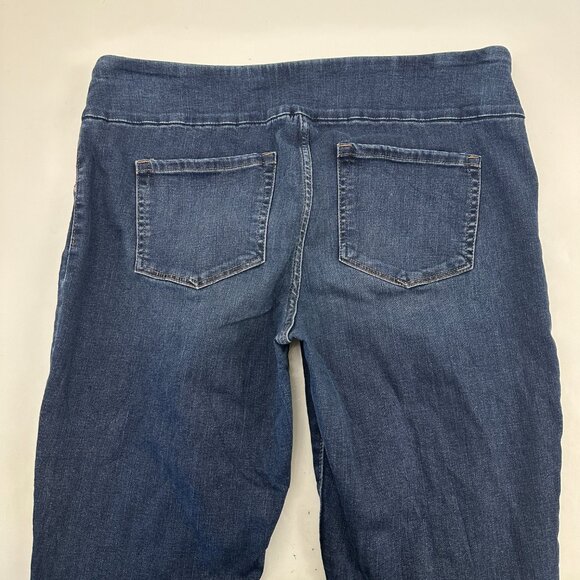 Lee Slim Fit Slim Leg Mid Rise Pull On Women's size 16 Dark Blue Denim jeans - Picture 5 of 5